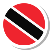 Trinidad and Tobago flag circle shape, flag icon. png