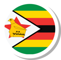 forme de cercle de drapeau du zimbabwe, icône de drapeau. png