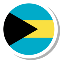 forma de círculo de bandeira de bahamas, ícone de bandeira. png