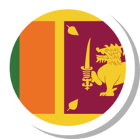forma de círculo de bandera de sri lanka, icono de bandera. png
