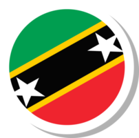 Saint Kitts and Nevis flag circle shape, flag icon. png