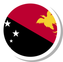 forma de círculo de bandera de papúa nueva guinea, icono de bandera. png