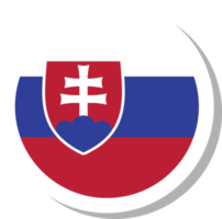 forme de cercle de drapeau slovaquie, icône de drapeau. png