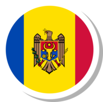 forma de círculo de bandera de moldavia, icono de bandera. png
