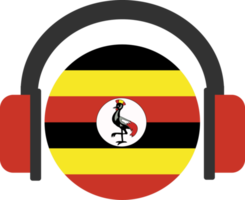bandera de auriculares de uganda. png