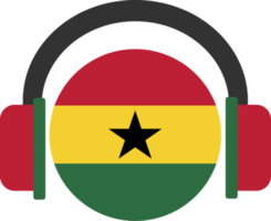 Ghana-Kopfhörer-Flagge. png