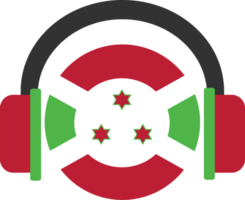 Burundi-Kopfhörer-Flagge. png