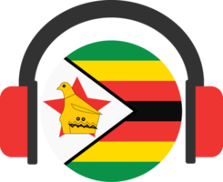 bandera de auriculares de zimbawe. png