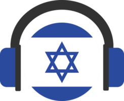 bandeira de fone de ouvido de israel. png