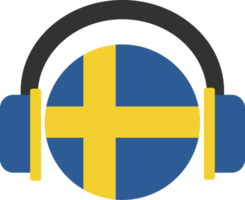 Sweden headphone flag. png