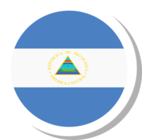 forma de círculo de bandera de nicaragua, icono de bandera. png