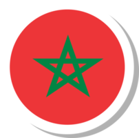Marokko vlag cirkel vorm geven aan, vlag icoon. png