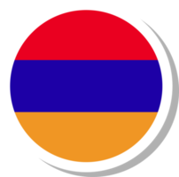 forma de círculo de bandera de armenia, icono de bandera. png