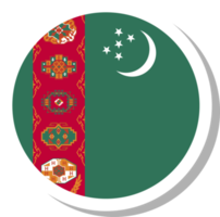 forma de círculo de bandeira do Turquemenistão, ícone da bandeira. png