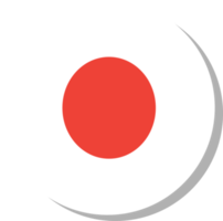 japan flagga cirkel form, flagga ikon. png