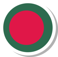 forma de círculo de bandera de bangladesh, icono de bandera. png