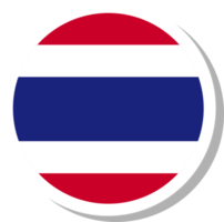 forma de círculo de bandeira da tailândia, ícone de bandeira. png
