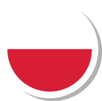 Polen vlag cirkel vorm geven aan, vlag icoon. png