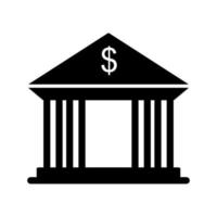 Bank Building Vector Icon