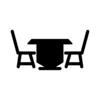 icono de vector de mesa de almuerzo