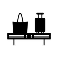 icono de vector de carrusel de equipaje