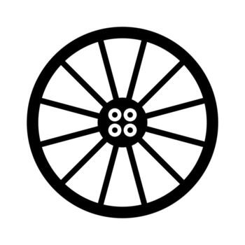icono de vector de rueda