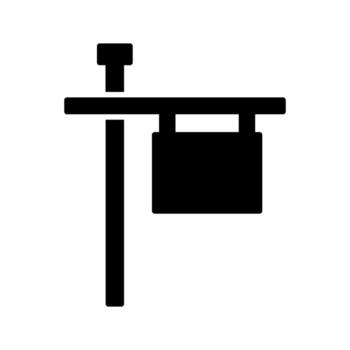 Post Sign Vector Icon