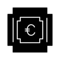 icono de vector de símbolo de euro