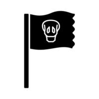 icono de vector de bandera pirata