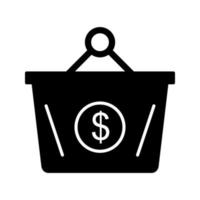 Dollar Basket Vector Icon
