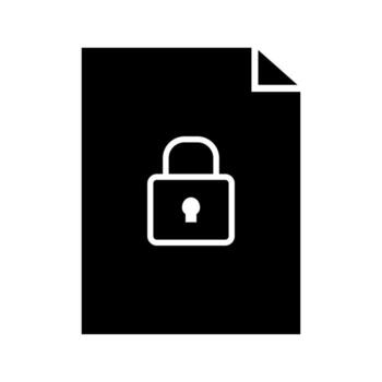 icono de vector de documento seguro