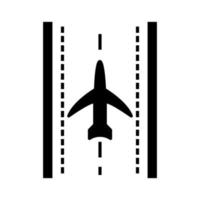 Plane on Runway Vector Icon