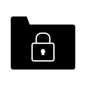 icono de vector de carpeta segura