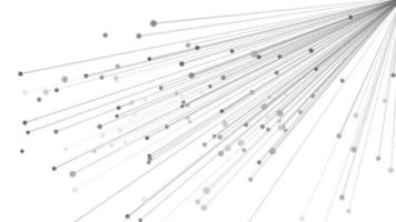 White background of connecting dots. Abstract illustration of flying dots and lines. The concept of big data. Network connection. 3d rend photo