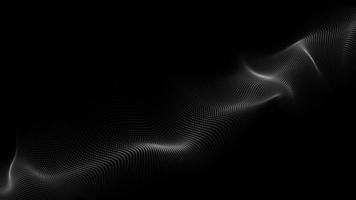 A moving digital 3d wave. Futuristic dark background with dynamic white particles. The concept of big data. Cyberspace. 3d rendering photo