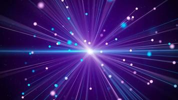 Shining cosmic background. Abstract illustration of flying dots and lines. Images obtained from NASA and the Hubble telescope. 3d rendering. photo