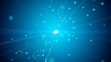 Shining blue background. Abstract illustration of flying dots and lines. The concept of big data. Network connection. 3d rendering. photo