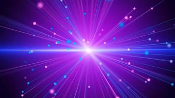 Shining cosmic background. Abstract illustration of flying dots and lines. Images obtained from NASA and the Hubble telescope. 3d rendering. photo