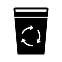 icono de vector de papelera de reciclaje