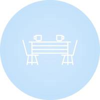 icono de vector de mesa de comedor