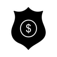 icono de vector de insignia de dólar