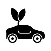 icono de vector de coche ecológico