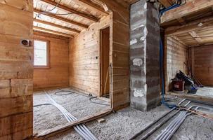 timber construction house photo