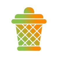 Dustbin Glyph Gradient Icon vector