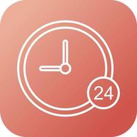 24 Hour Service Vector Icon