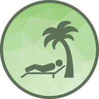 Lying on beach Low Poly Background Icon vector