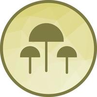 Mushrooms Low Poly Background Icon vector