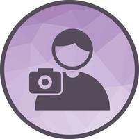 Taking picture Low Poly Background Icon vector