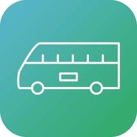 Bus on Airport Vector Icon