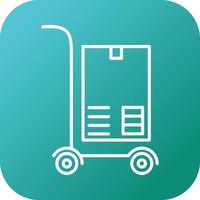 icono de vector de paquete de transporte